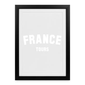 Tours France Frankreich - Framed poster (27 × 37 cm) - black - Front