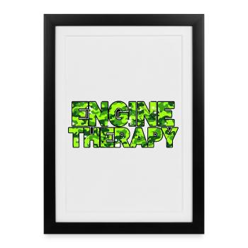 Engine Therapy Camouflage für echte Schrauber - Gerahmtes Poster (27 × 37 cm) - Schwarz - Vorne