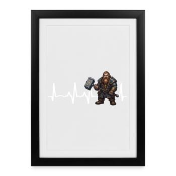 Dwarf Hammer Heartbeat - Framed poster (27 × 37 cm) - black - Front