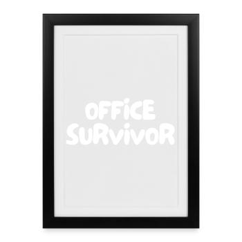 Survivant du bureau - Affiche encadrée (27 × 37 cm) - noir - Devant