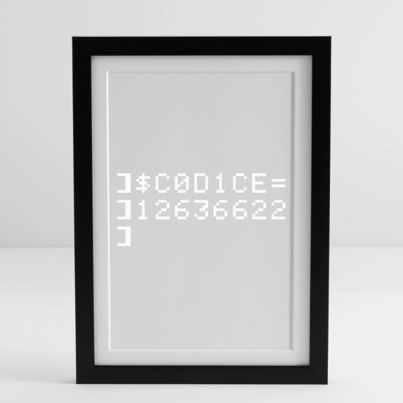 C0D1CE Codice 8-Bit Esadecimal Code Nerd Pix Affiche encadrée (27 × 37 cm)