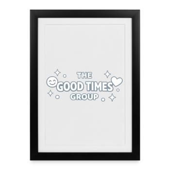 Good Times Group Logo Print - Framed poster (27 × 37 cm) - black - Front