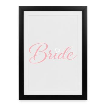 Mariée - Affiche encadrée (27 × 37 cm) - noir - Devant