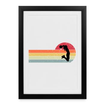 Basketteur - Affiche encadrée (27 × 37 cm) - noir - Devant