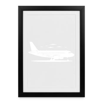 Airplane Sketch - Framed poster (27 × 37 cm) - black - Front