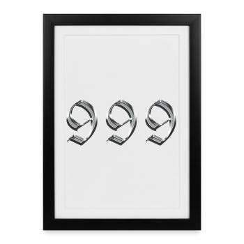 Sorties de l’Angel Number 999 - Affiche encadrée (27 × 37 cm) - noir - Devant