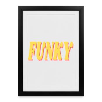 Funky  - Affiche encadrée (27 × 37 cm) - noir - Devant
