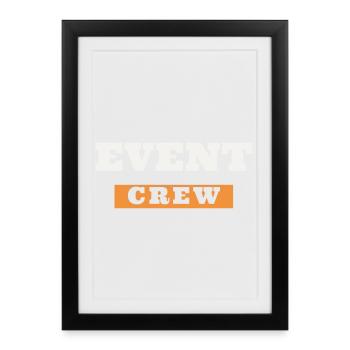 Event Crew Staff Team Event Helper Folder - Framed poster (27 × 37 cm) - black - Front