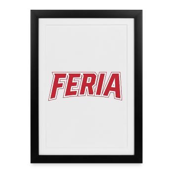 Red Retro Feria - Framed poster (27 × 37 cm) - black - Front