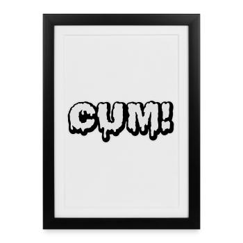 Cum | Sperma | Wichse - Affiche encadrée (27 × 37 cm) - noir - Devant