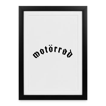motorrad - Framed poster (27 × 37 cm) - black - Front