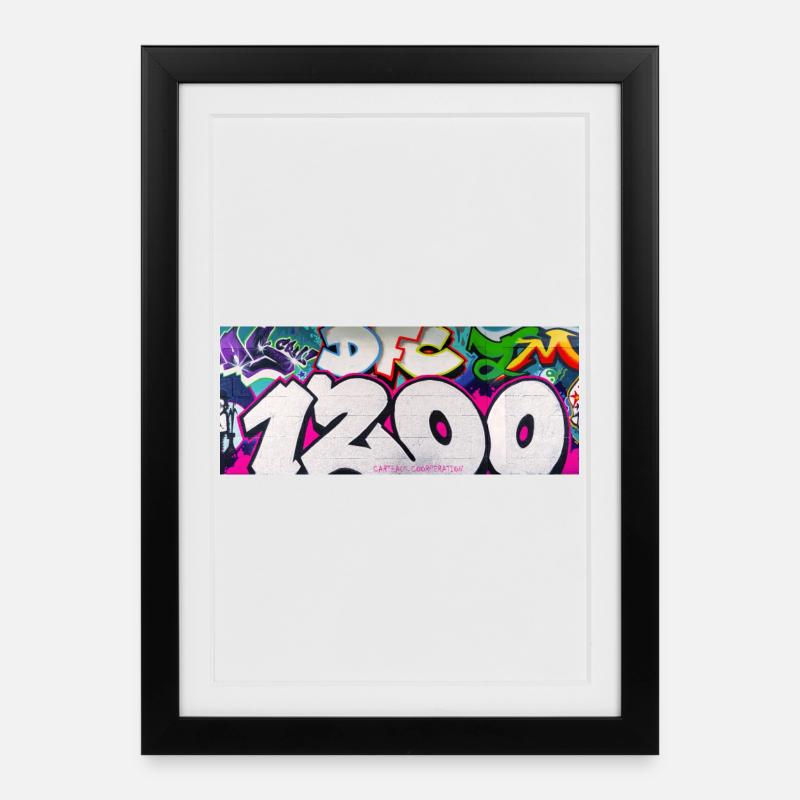 1200 GRAVITY EDIT_1 - Framed poster (27 × 37 cm) - black