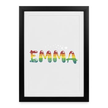 First name Emma Maiden name gift - Framed poster (27 × 37 cm) - black - Front