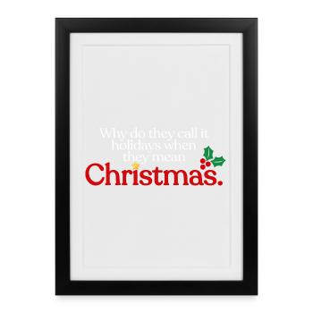 Ils signifient Noël - Affiche encadrée (27 × 37 cm) - noir - Devant