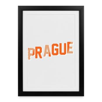 Prague - Affiche encadrée (27 × 37 cm) - noir - Devant