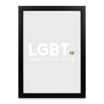 Pride Month - Equality Hurts No One - Framed poster (27 × 37 cm) - black - Front