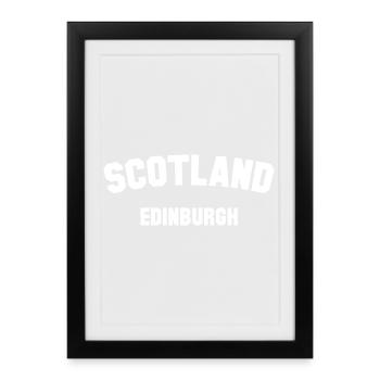 ÉDIMBOURG Ecosse Schottland - Affiche encadrée (27 × 37 cm) - noir - Devant