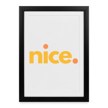 agréable.04 - Affiche encadrée (27 × 37 cm) - noir - Devant
