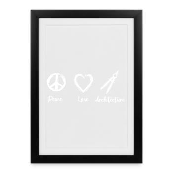 I love architecture - Framed poster (27 × 37 cm) - black - Front