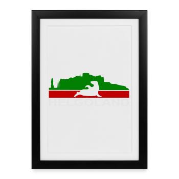 Helgoland - Gerahmtes Poster (27 × 37 cm) - Schwarz - Vorne
