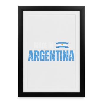 Fabriqué en Argentine, fierté argentine - Affiche encadrée (27 × 37 cm) - noir - Devant