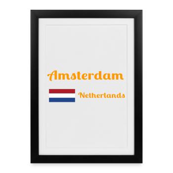 Amsterdam Netherlands- Stylish prints - Framed poster (27 × 37 cm) - black - Front