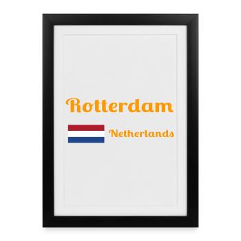 Rotterdam Netherlands- Stylish prints - Framed poster (27 × 37 cm) - black - Front