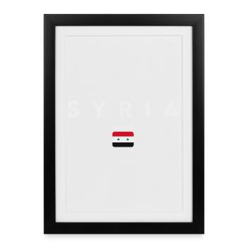 Flag of Syria, Syrian pride - Framed poster (27 × 37 cm) - black - Front