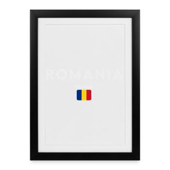 Romanian flag, Romanian pride - Framed poster (27 × 37 cm) - black - Front