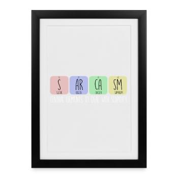 Central elements to deal with stupidity - Framed poster (27 × 37 cm) - black - Front