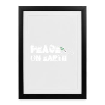 Paix sur Terre | avec Bird - Affiche encadrée (27 × 37 cm) - noir - Devant