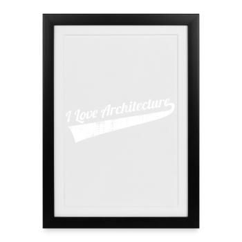 Architecture Love - Framed poster (27 × 37 cm) - black - Front