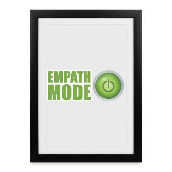 Empath Mode Green Power Button Design - Framed poster (27 × 37 cm) - black - Front