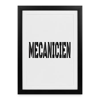 CADEAU POUR MECANICIEN - Affiche encadrée (27 × 37 cm) - noir - Devant