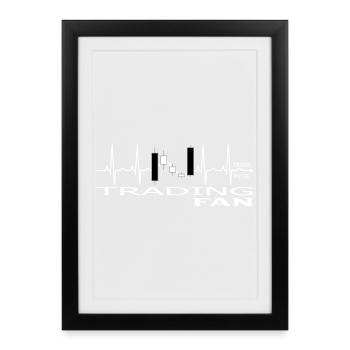 Pulse Trading Chart Design - Framed poster (27 × 37 cm) - black - Front