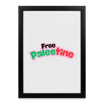 Palästina Design  - Gerahmtes Poster (27 × 37 cm) - Schwarz - Vorne