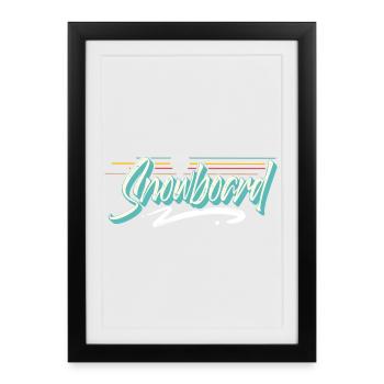Snowboard - Framed poster (27 × 37 cm) - black - Front