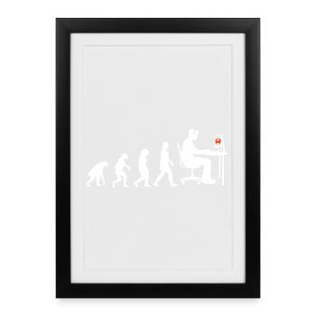 Gamer Game Video Game Blueberry Vintage Gaming - Framed poster (27 × 37 cm) - black - Front