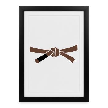 Brownbelt - Brown belt - Framed poster (27 × 37 cm) - black - Front