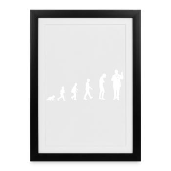 Évolution du bébé au médecin - Affiche encadrée (27 × 37 cm) - noir - Devant