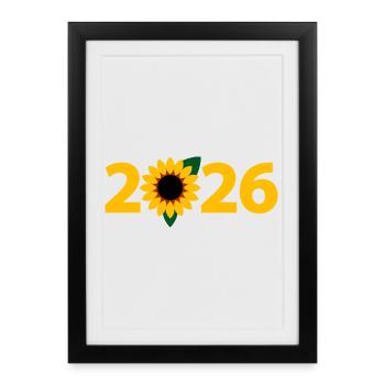 Gardener 2026, Gardening 2026, Florist 2026 - Framed poster (27 × 37 cm) - black - Front