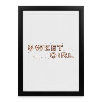 Glaçage Sweet Girl - Affiche encadrée (27 × 37 cm) - noir - Devant