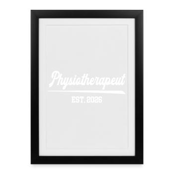 Physiotherapist 2026 Physiotherapist Masseur - Framed poster (27 × 37 cm) - black - Front