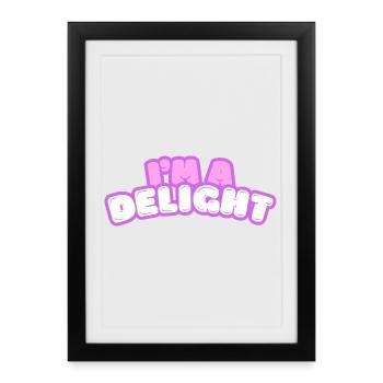 Texte de la bulle de délice - Affiche encadrée (27 × 37 cm) - noir - Devant