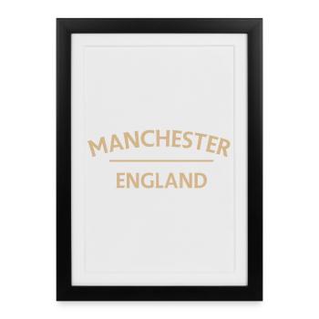 Manchester – Angleterre Lyrique - Affiche encadrée (27 × 37 cm) - noir - Devant