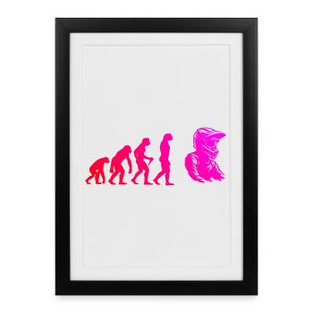 Clear Motocross Message - Framed poster (27 × 37 cm) - black - Front