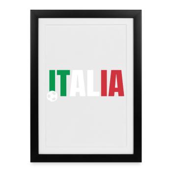 Italia Football - Framed poster (27 × 37 cm) - black - Front