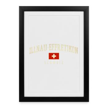 Illnau-Effretikon – identité suisse de Zurich - Affiche encadrée (27 × 37 cm) - noir - Devant