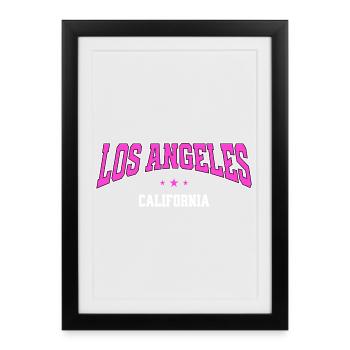 Los Angeles Neon City - Framed poster (27 × 37 cm) - black - Front
