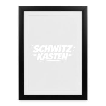 Prise de tête – jeu de mots pour Fitness & Training - Affiche encadrée (27 × 37 cm) - noir - Devant